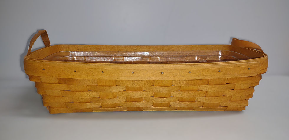 Thumbnail: Longaberger 1994 Flower Pot Basket (w/ 2 leather ears)