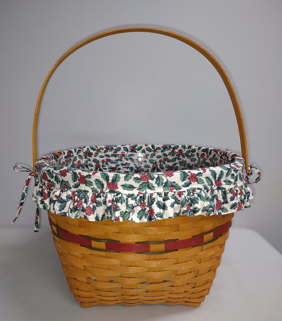 Thumbnail: Longaberger 1994 Sleigh Bell Basket (w/ 2 swinging handles)