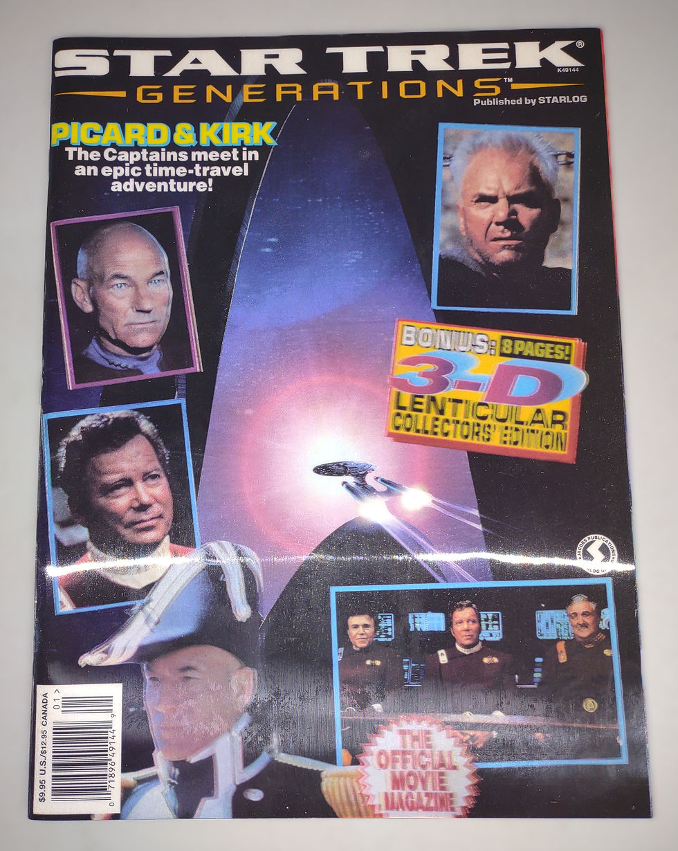 Vintage 1994 Star Trek Generations Holographic Cover Magazine