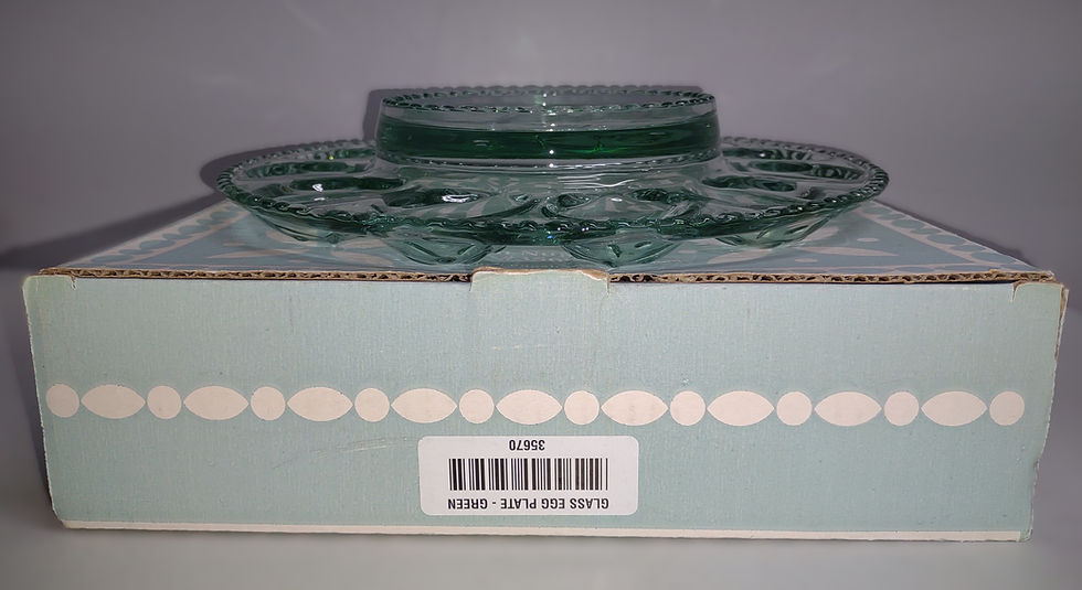 Thumbnail: Longaberger Glass Egg Plate, In Green