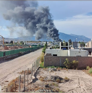 Otro incendio en el Parque Industrial de Chimbas: el humo se veía a varias cuadras y generó alarma entre los vecinos