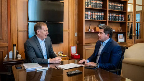 Orrego y Santilli acordaron impulsar la reforma electoral y destacaron el aval nacional para financiar obras