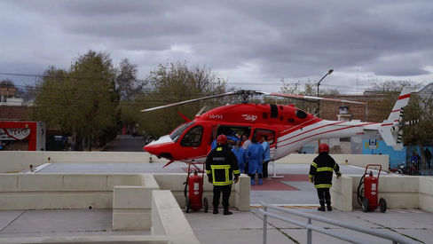 Operativo contrarreloj en San Juan para salvar a una beba trasladada en helicóptero
