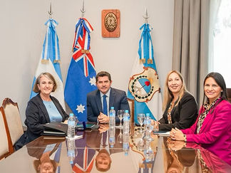 Orrego recibió a la embajadora de Australia y avanzan vínculos en minería