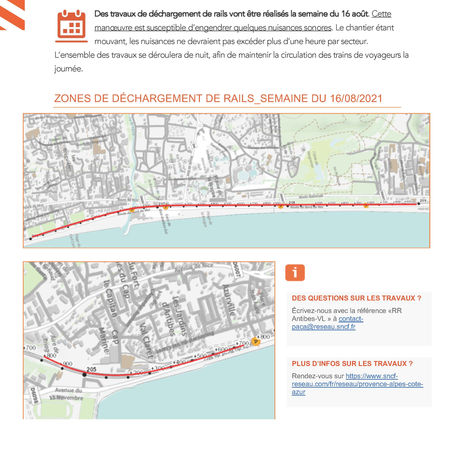 TRAVAUX sur les lignes SNCF