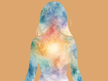 A warm watercolor silhouette representing the physiological mind-body connection of our core emotions and the physical impact of emotional suppression.