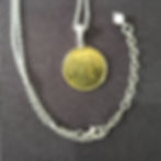 Thumbnail: Guardian Angel Coin Necklace with Moon Stone Gemstone  5011