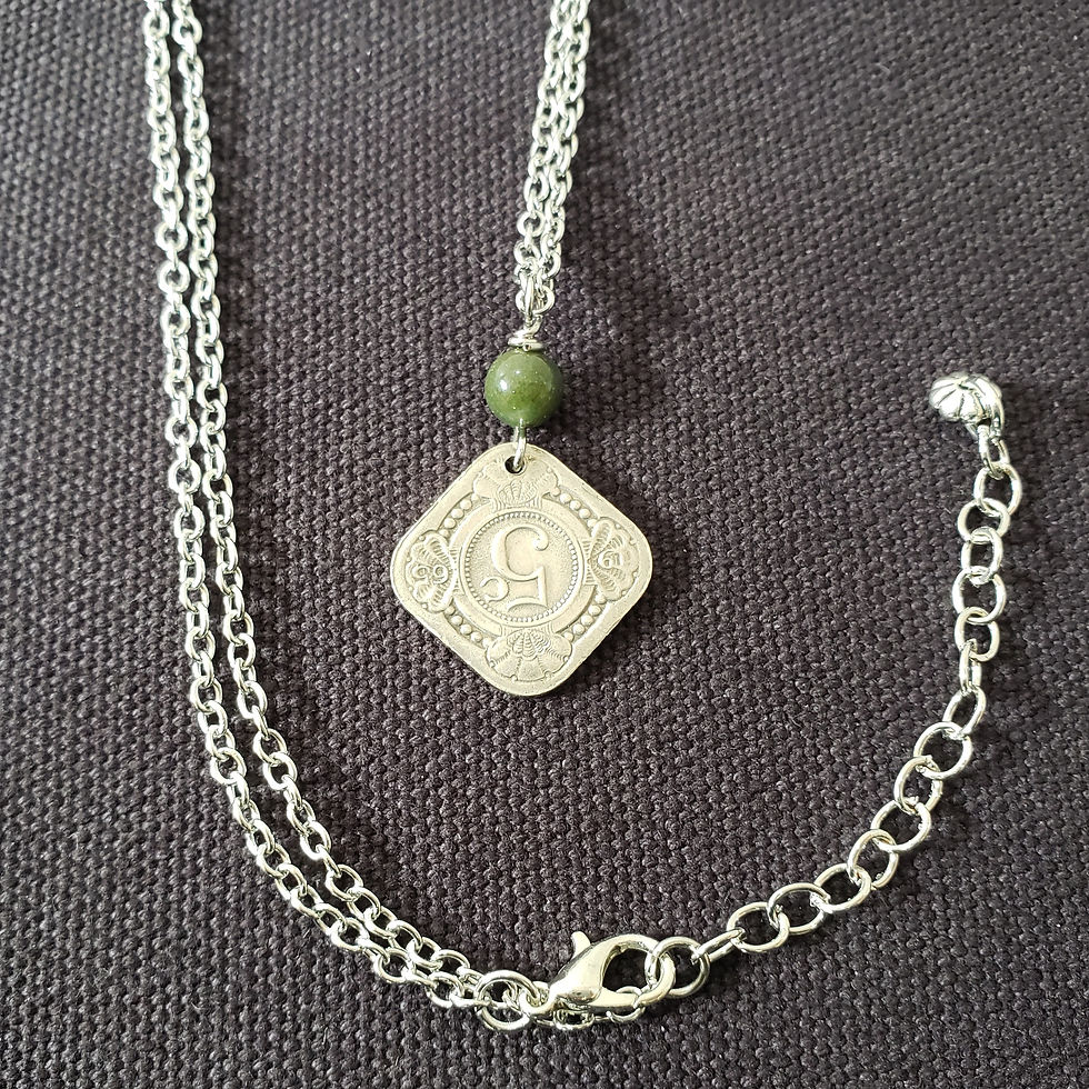 Thumbnail: Netherlands Coin Necklace w/Blood Agate 5058