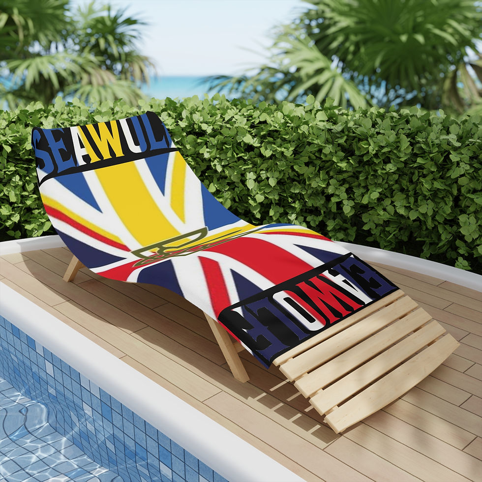 UK UA Seawolf Beach Towel Blue