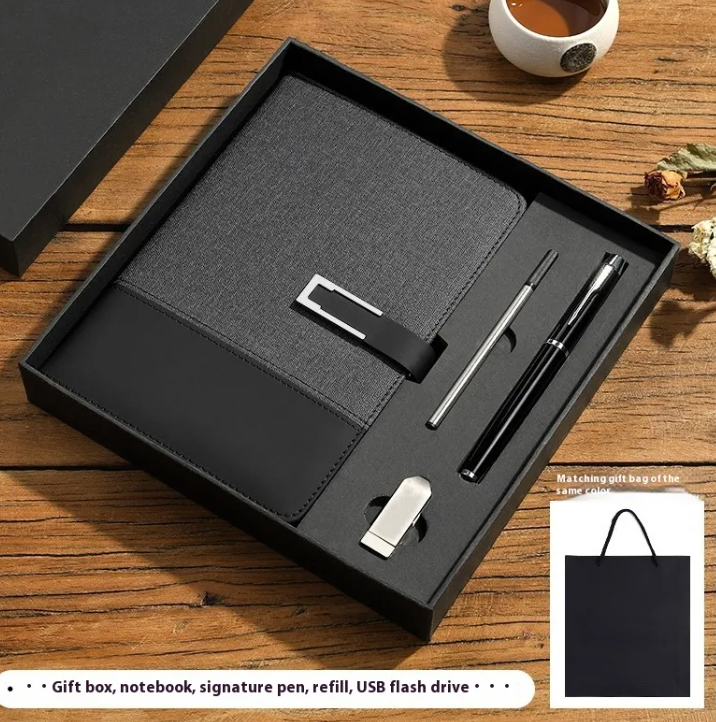 Thumbnail: Business Thickening Notebook Soft Leather High-grade Gift Set