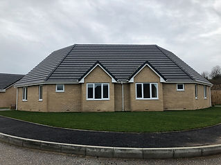 Newly completed tiled roof on bungalow Isle of Wight