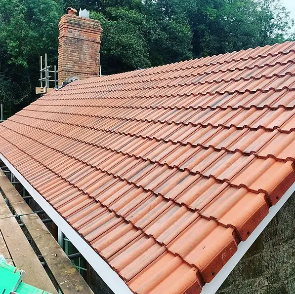 a tiled roof