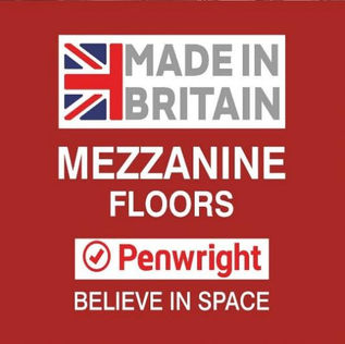 Union Jack flag logo with Made in Britain text for Penwright Mezzanine Floors