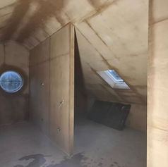 meticulously plastered loft