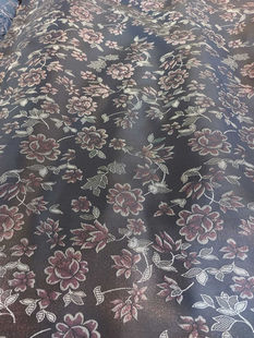 Black vintage floral fabric
