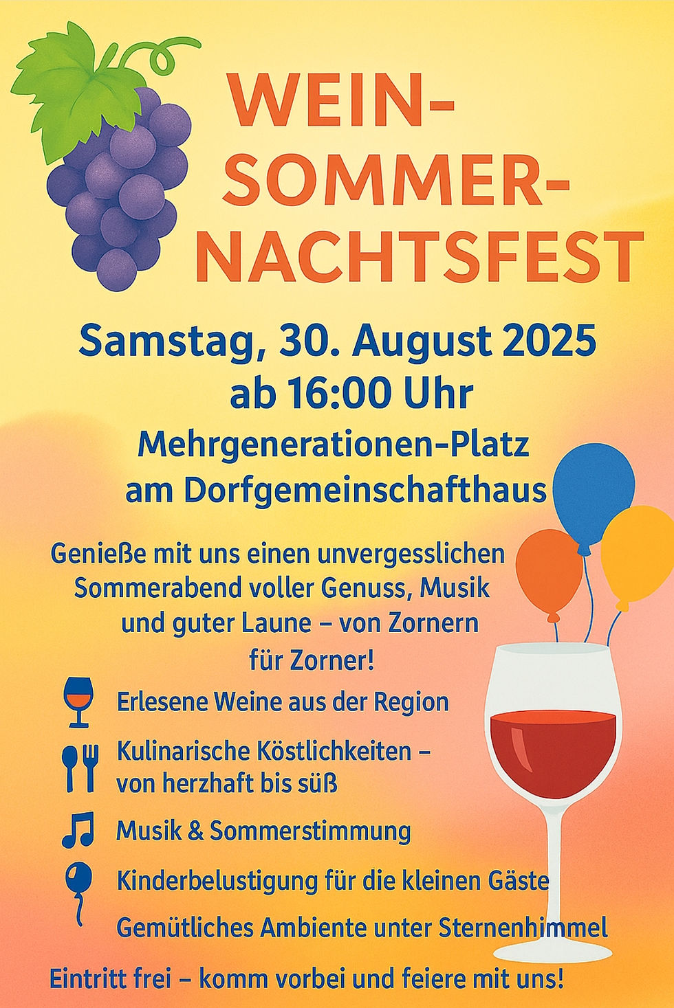 Wein und Sommernachtsfest 