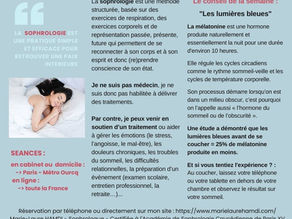 Les lumières bleues perturbent le cycle du sommeil - sophrologie à Paris19 et dans toute la France