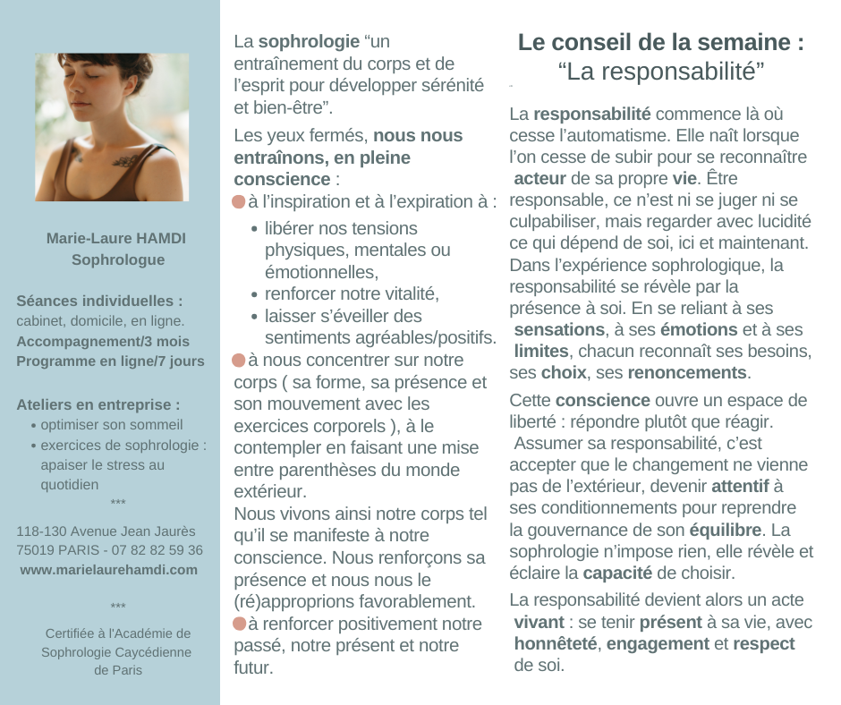 🌱 Cette semaine, un temps de réflexion autour de la responsabilité.