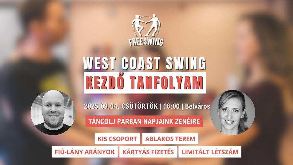 Kezdő West Coast Swing tanfolyam (csütörtökönként)