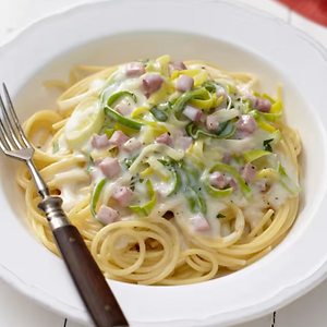 Creamy Ham & Leek Linguine
