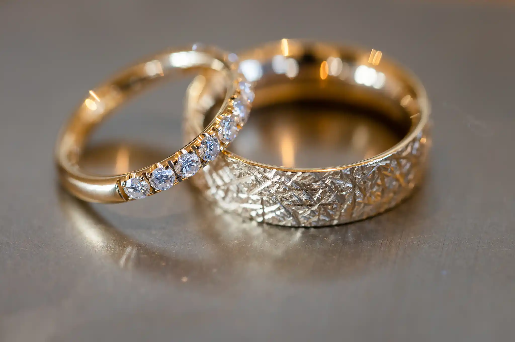 gold Eheringe Nahaufnahme