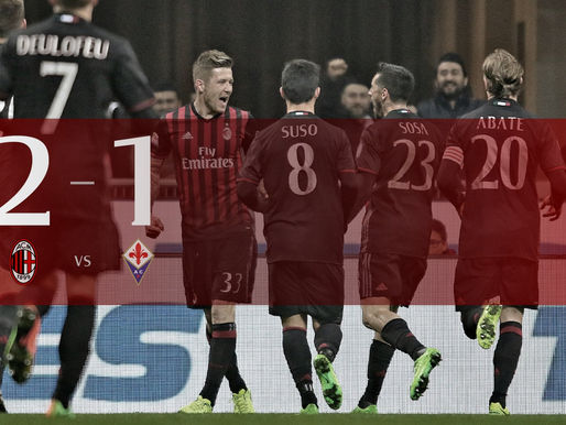 Milan 2-1 Fiorentina: Deulofeu hace diferencia en San Siro.