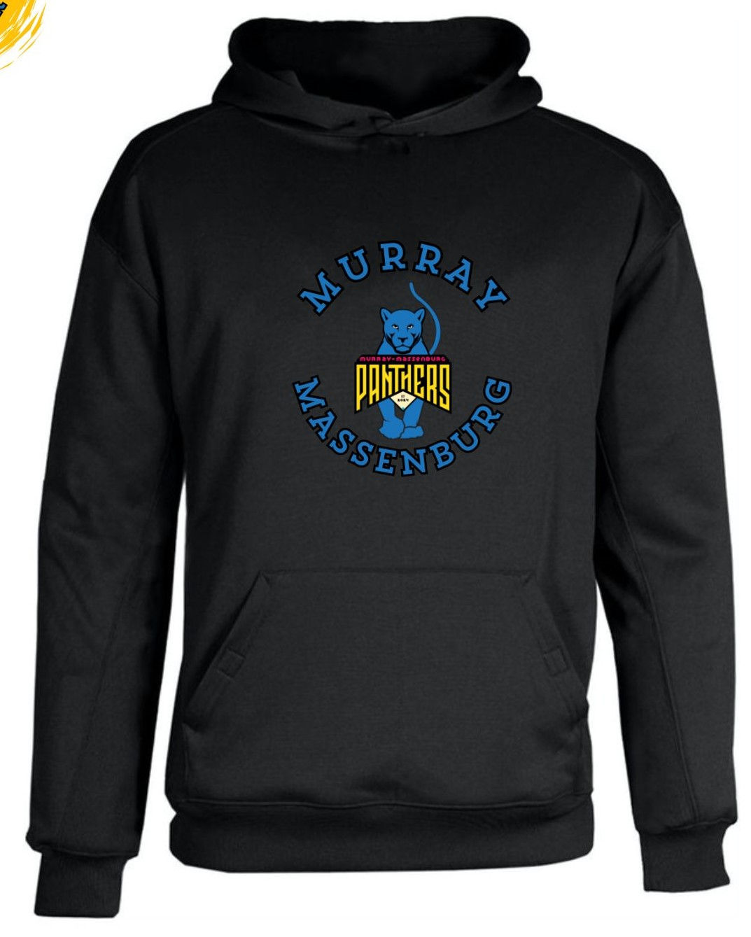MM HOODIE BLUE LETTERS