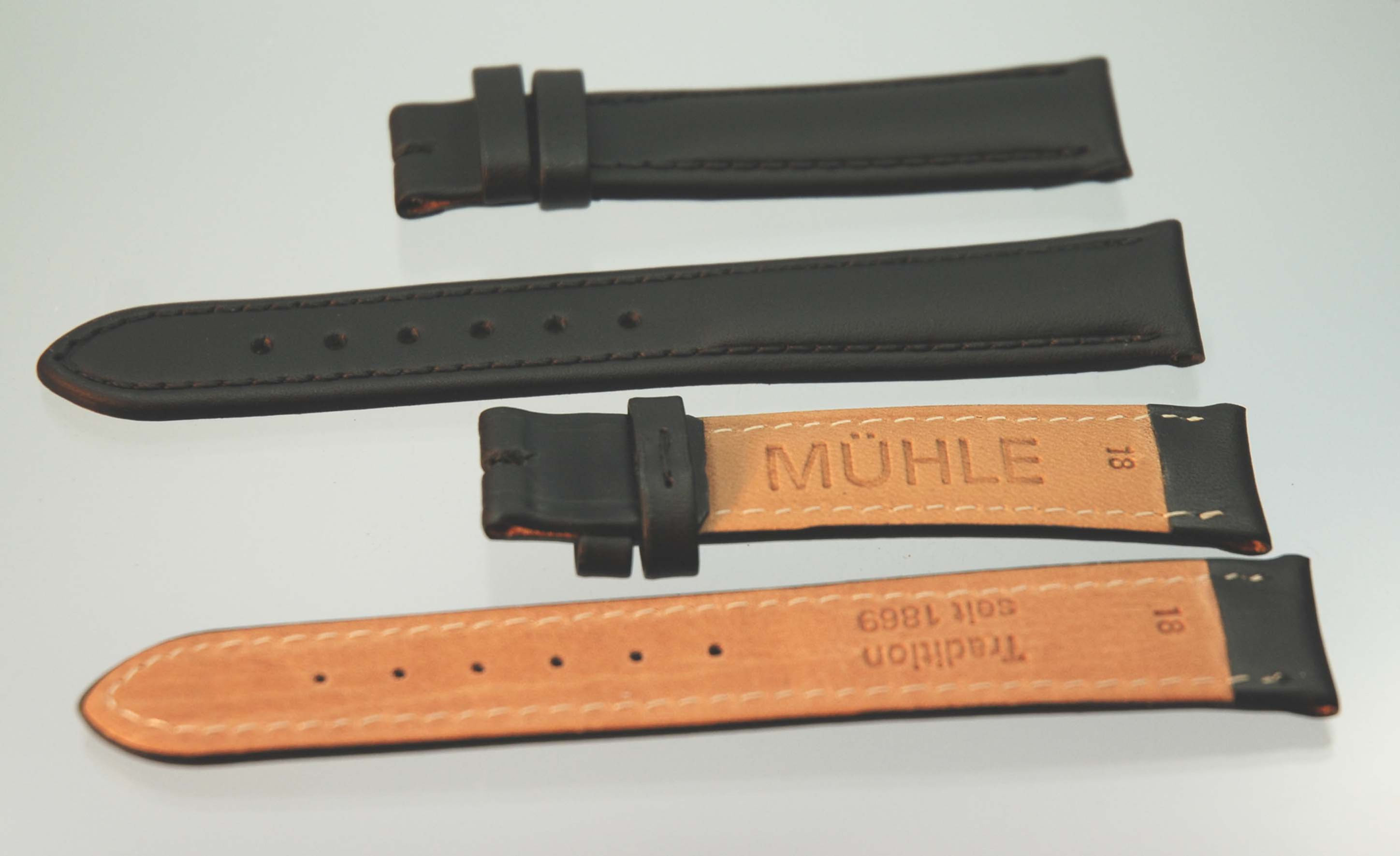 Mühle Glashütte - Lederband - 18mm - schwarz