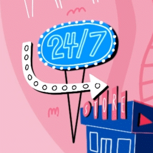 animation store sign