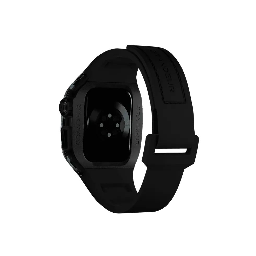 Thumbnail: V2 Apple Watch Case Tiffany Carbon fiber – Black Strap