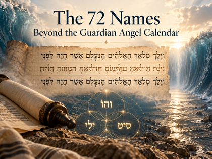 The 72 Names of God in Hebrew, inspired by Exodus 14:19–21 and the traditional 72 Hebrew letter combinations