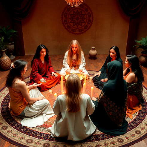 priestess women sitting in circle