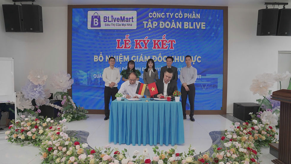 Ông Đặng Quang Dũng – Tổng Giám đốc Blive Mart ký kết Bổ nhiệm Giám Đốc Khu Vực
