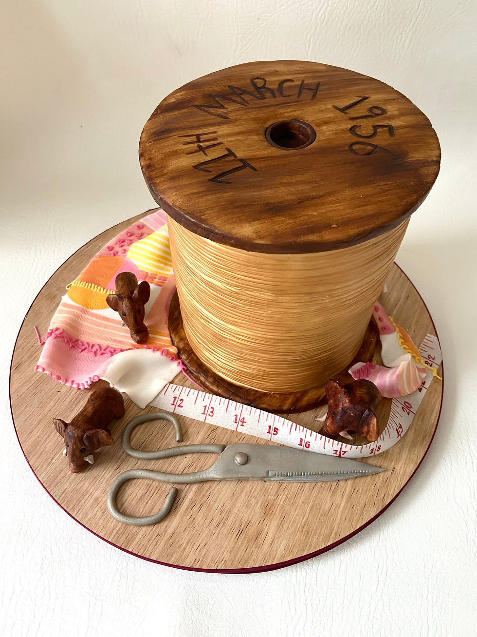 Supersized vintage cotton reel