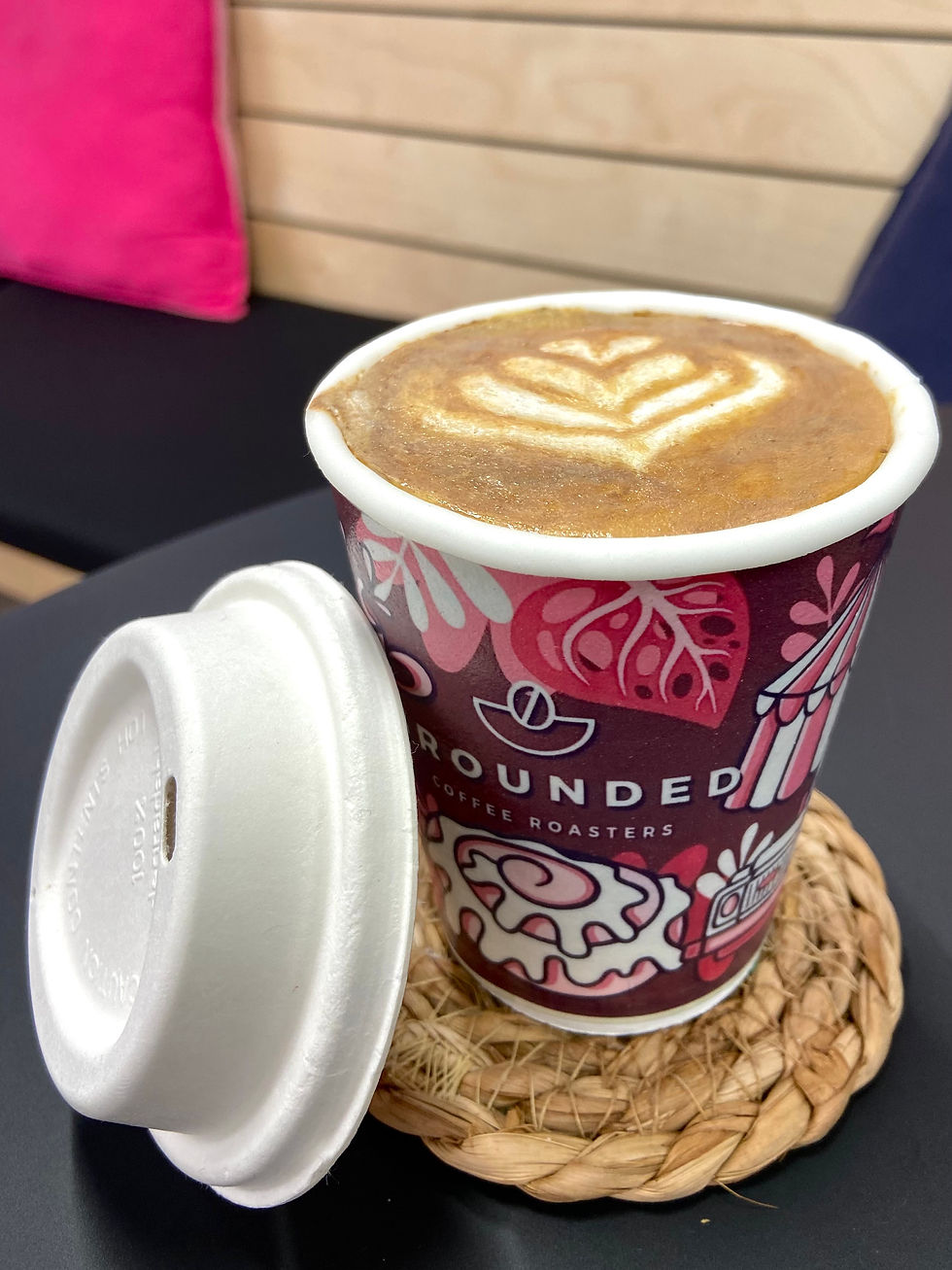 Coffee cup promo cake