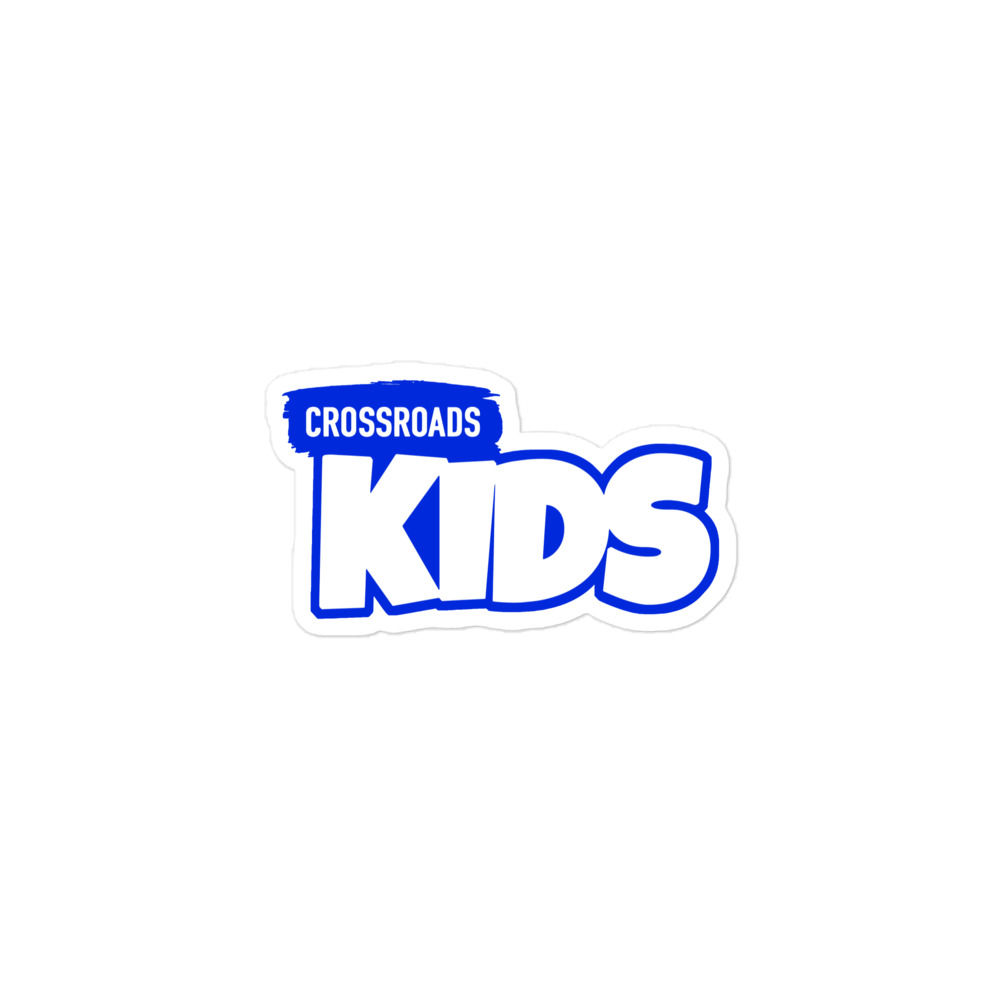Blue Crossroads Kids Bubble-free sticker