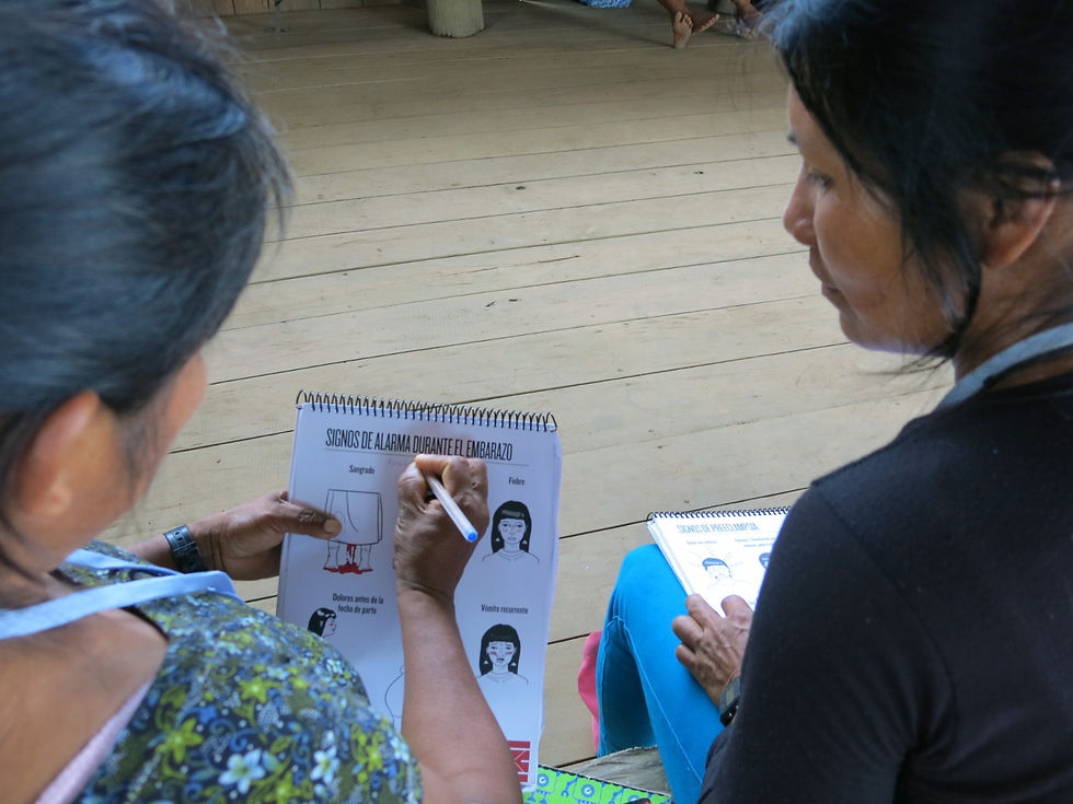 Ikiama Nukuri busca aportar soluciones a los problemas de morbimortalidad materna e infantil dentro del territorio achuar y shuar. Foto: cortesía Fundación Pachamama