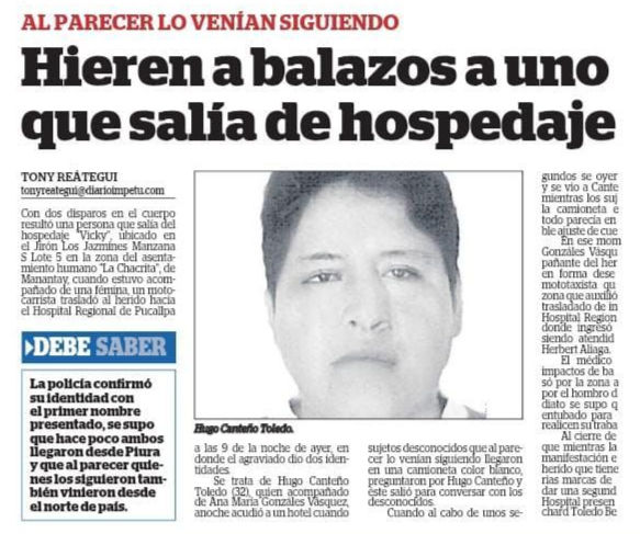 Canteño Toledo, viejo conocido de la Policía.