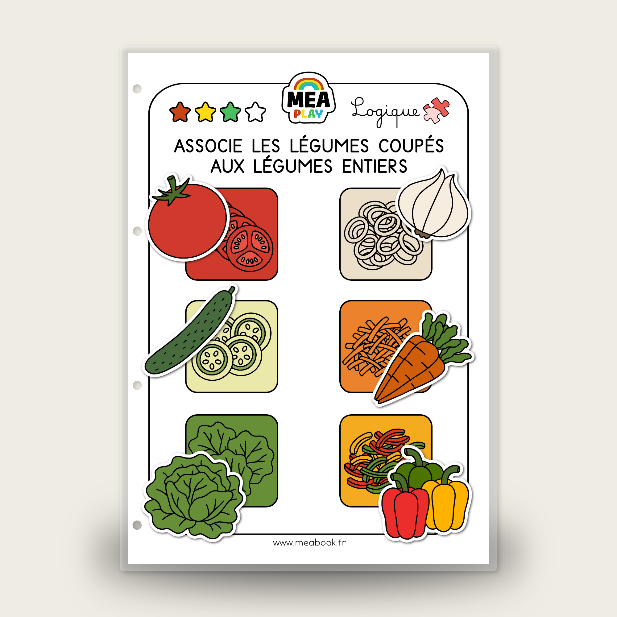 🌈 MEA Play 🍅 Légumes coupés