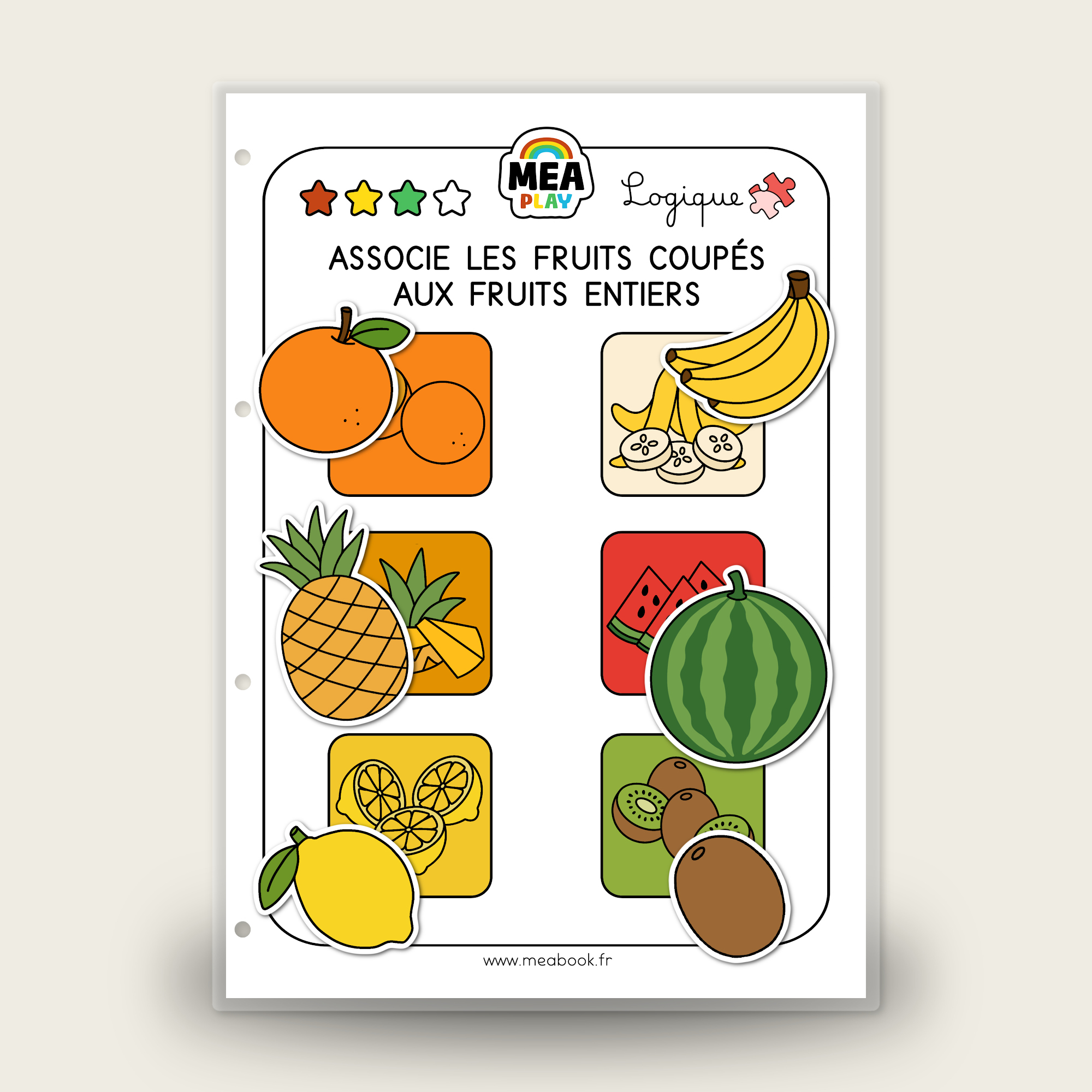 🌈 MEA Play 🍍 Fruits coupés