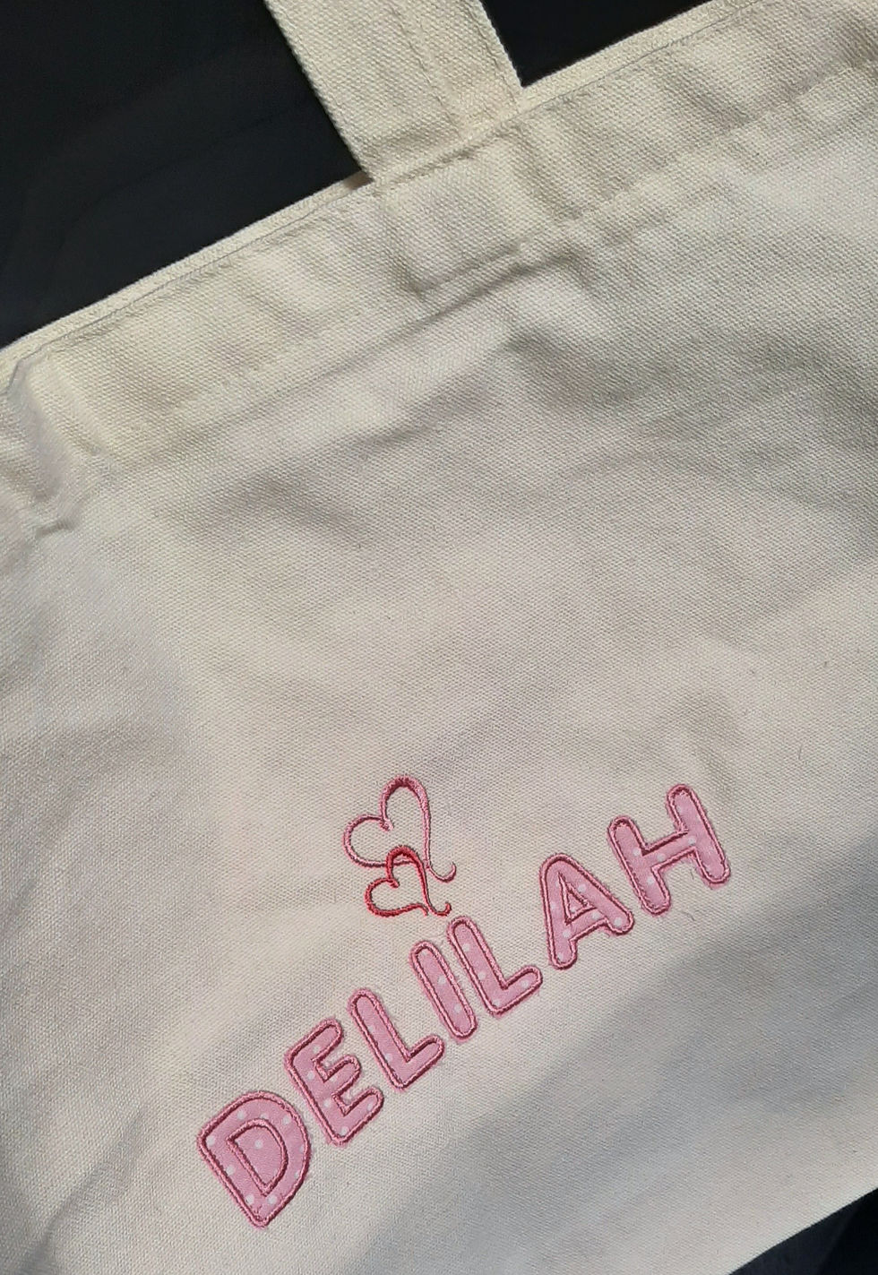 Thumbnail: Embroidered Canvas Tote bag with Zipper
