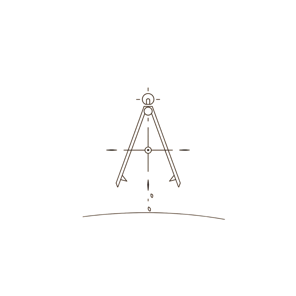 Minimalist line-art illustration symbolizing moral injury — a simple compass slightly misaligned