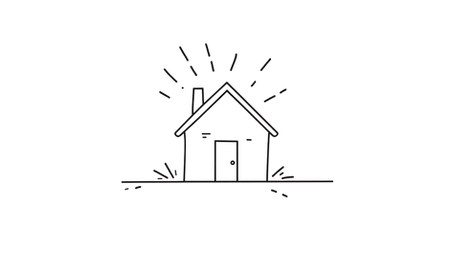 Minimalist black line-art illustration representing clarity emerging from quiet.