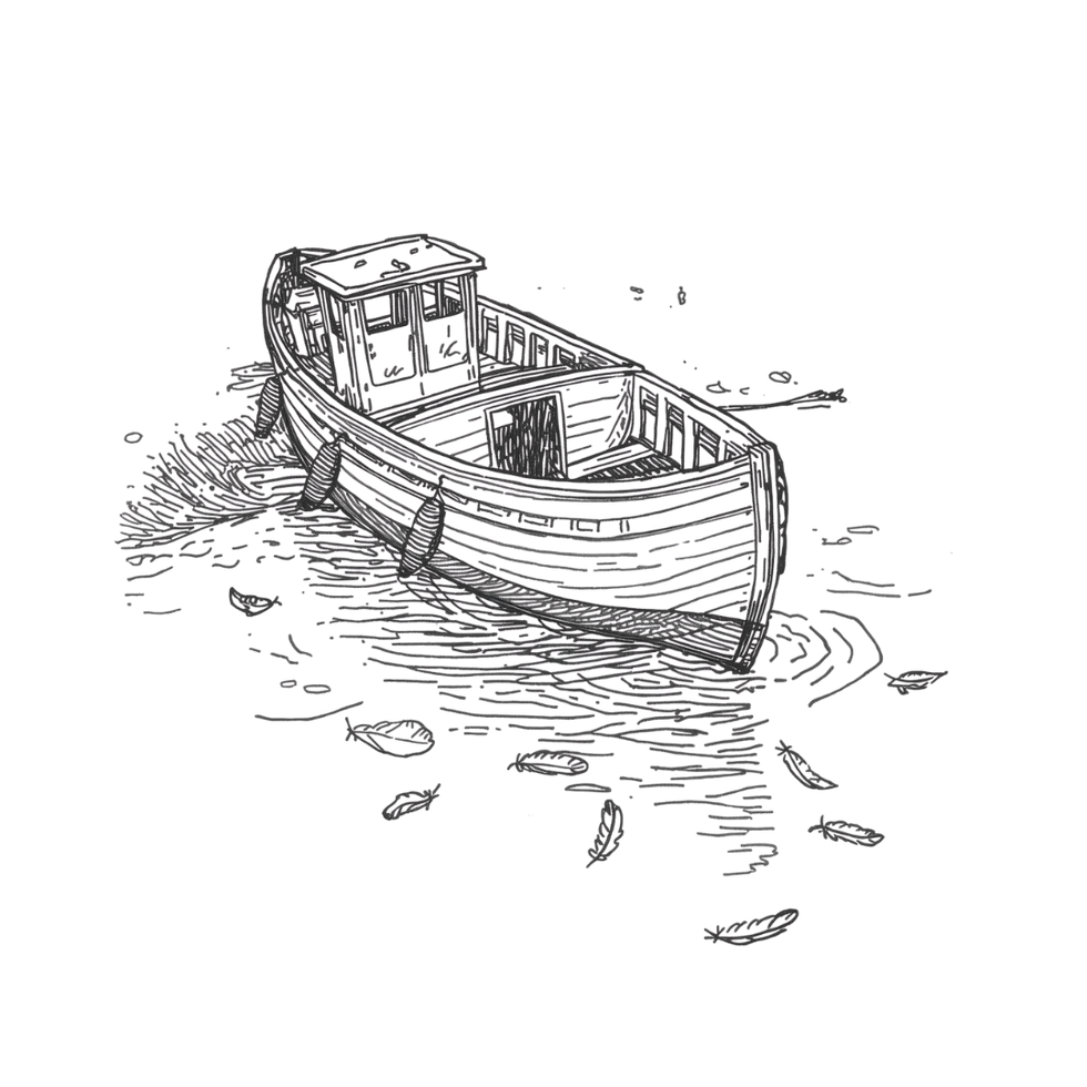 A weathered riverboat at dusk with soft ripples in the water—symbolizing memory, survival, and the emotional undercurrents of Before We Were Yours