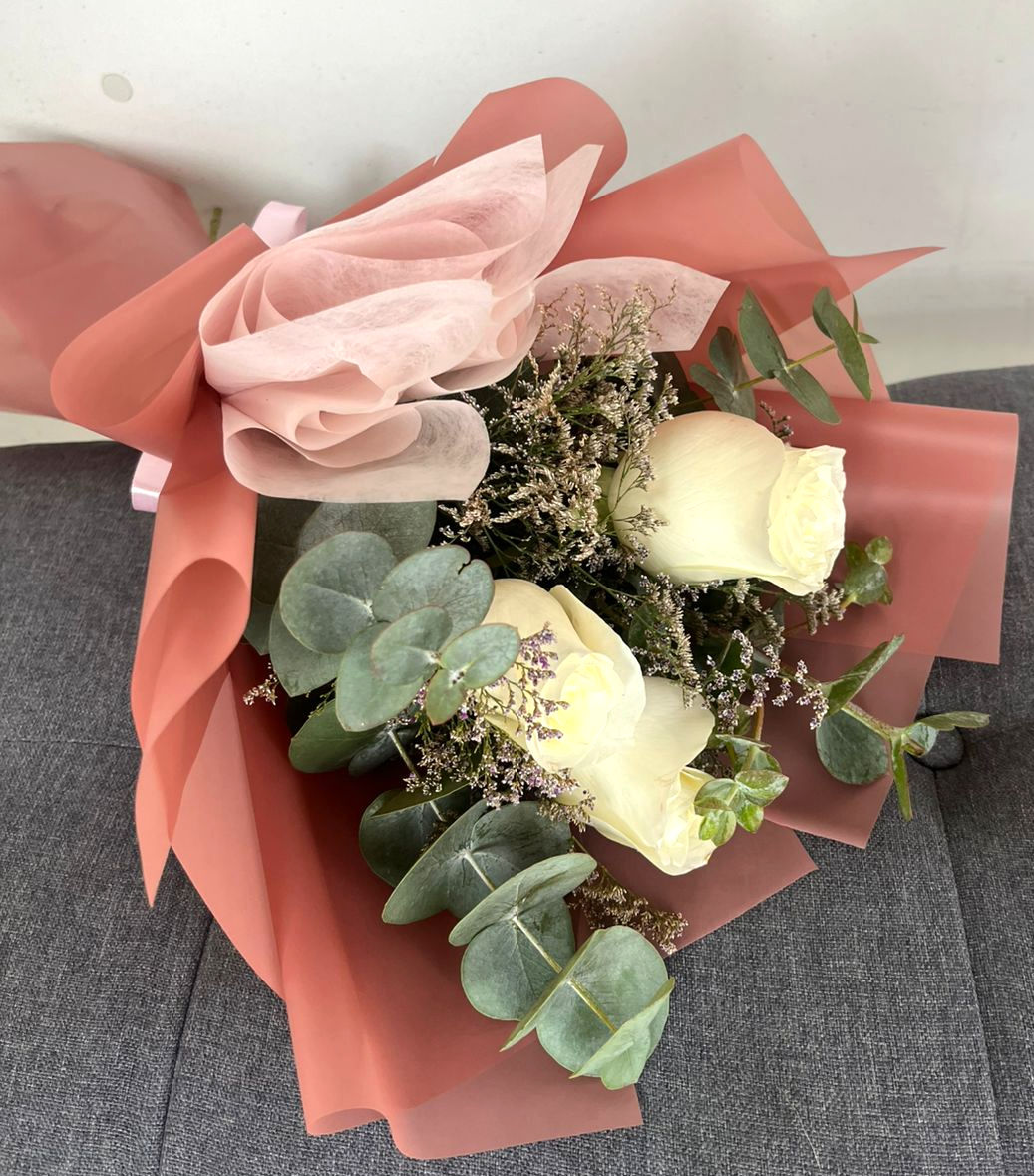 Bouquet petit 3 rosas