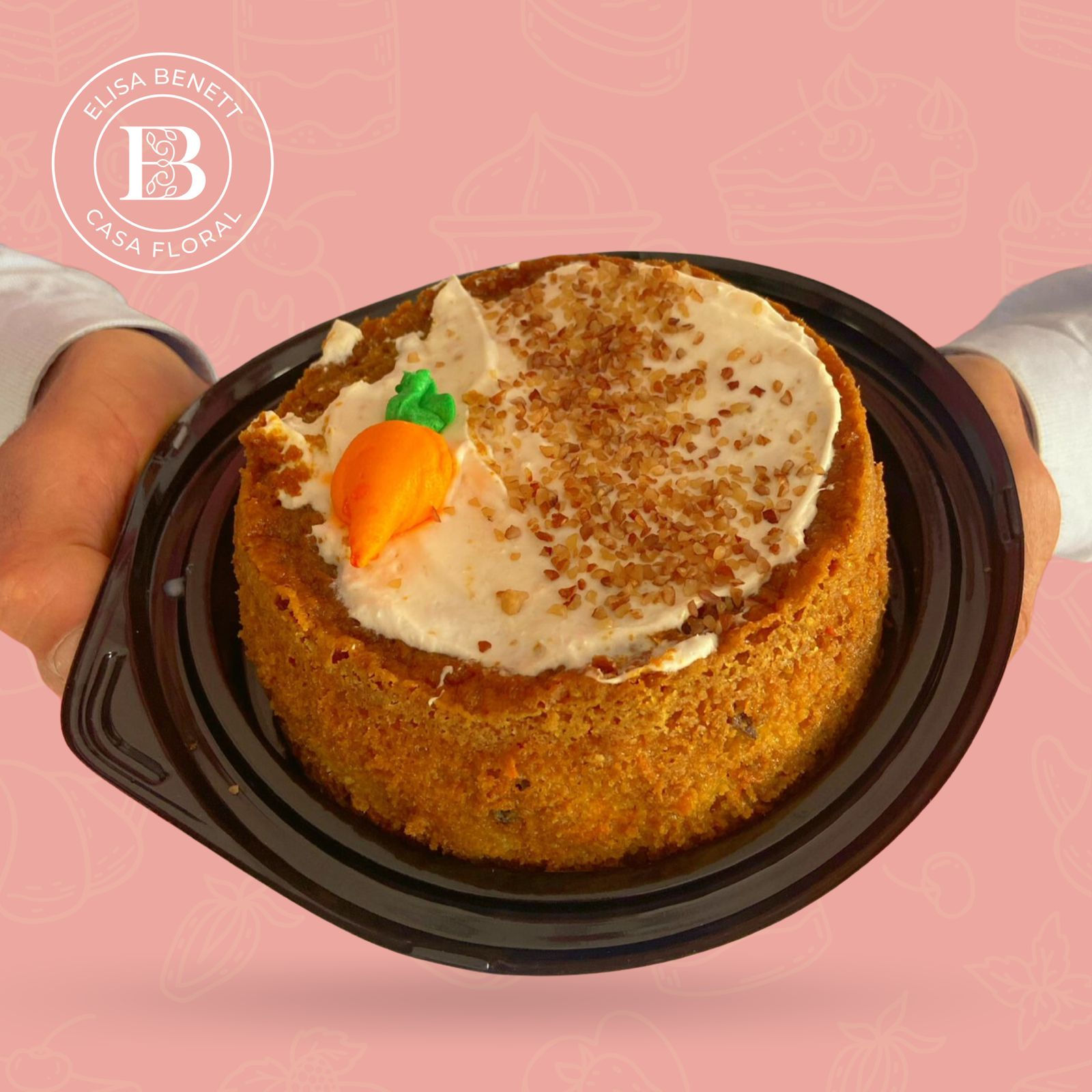 Pastel individual de zanahoria