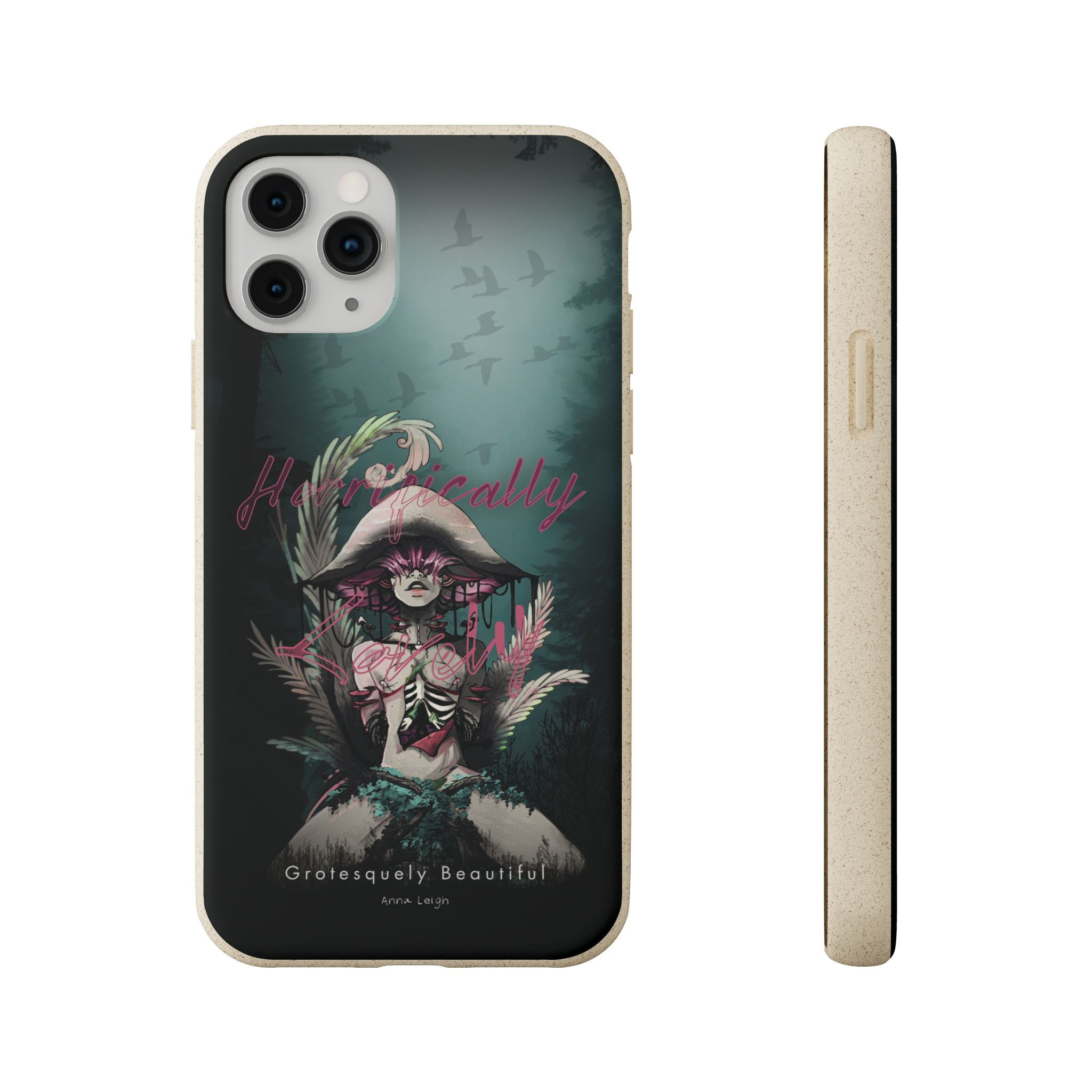 Queer Androgynous Body Horror Mushroom Art | Biodegradable Phone Cover | 