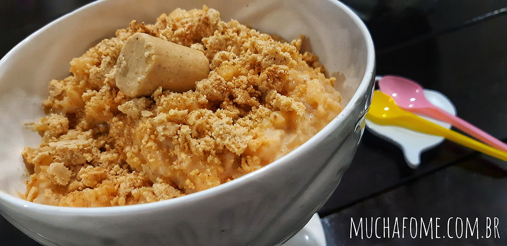 Arroz doce com paçoca