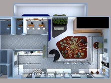 3d render mağaza tasarımı