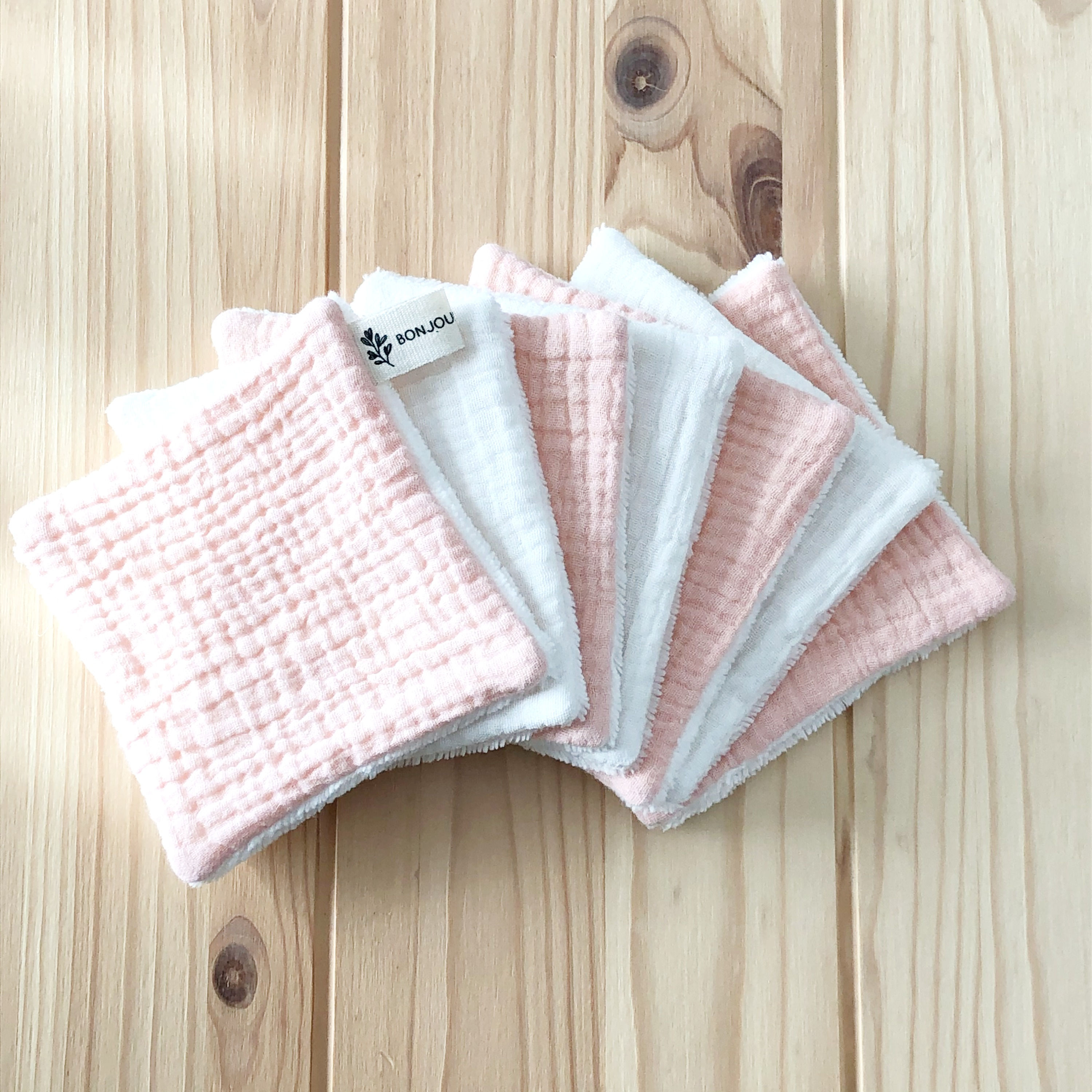 Lingettes démaquillantes nude & écru (lot de 7)